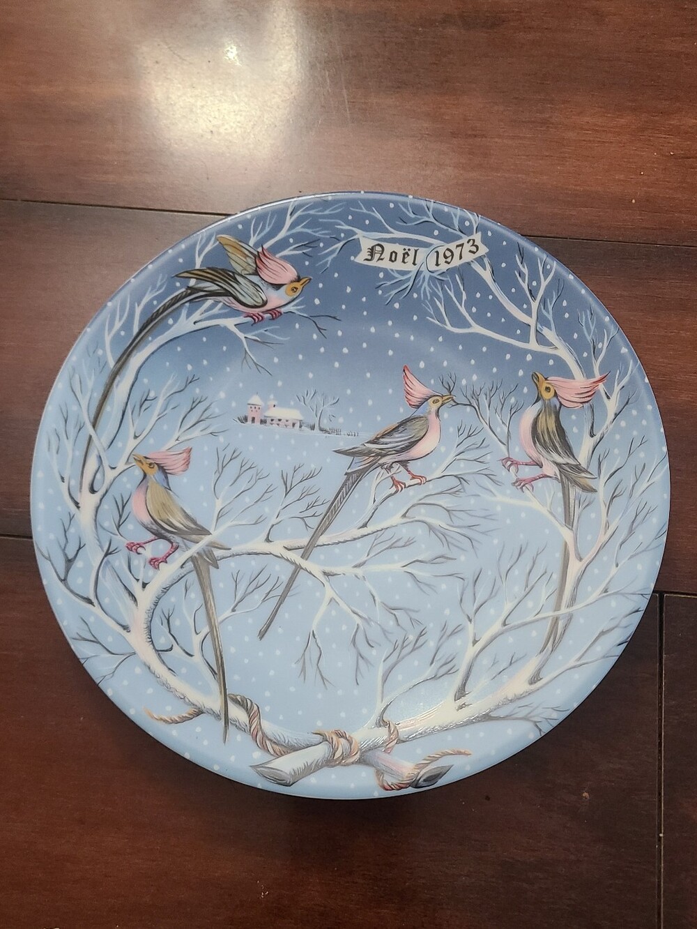 1973 HAVILAND LIMOGES 12 Days of Christmas Four Coly Birds Plate No. 4